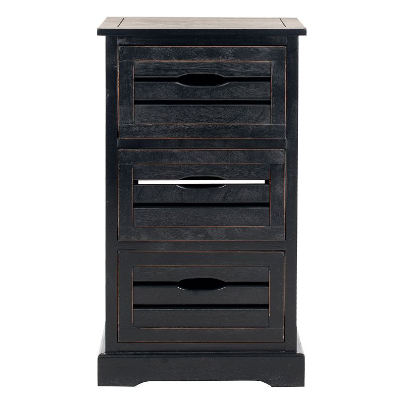 Safavieh Samara 3-Drawer Cabinet, Black