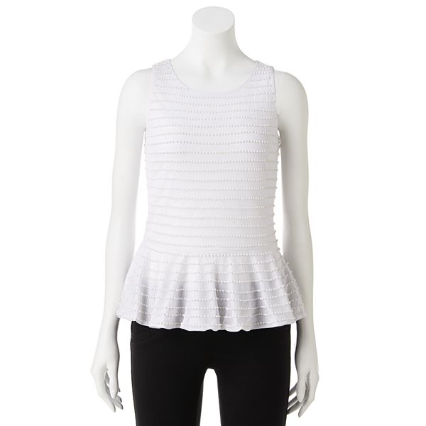 Women s Jennifer Lopez Embellished Mesh Peplum Top