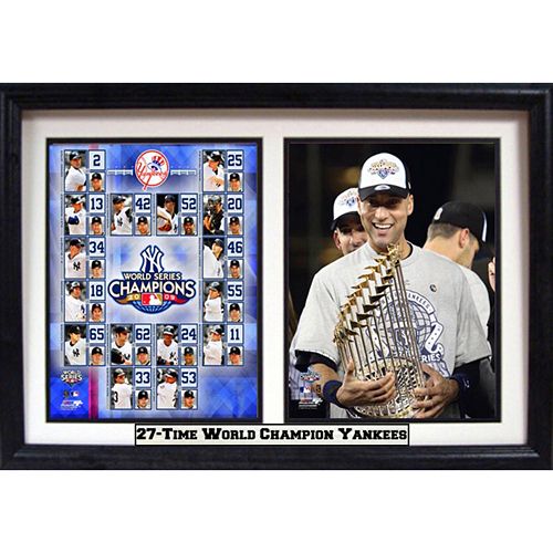 New York Yankees 2009 World Series Champions Double Custom Frame
