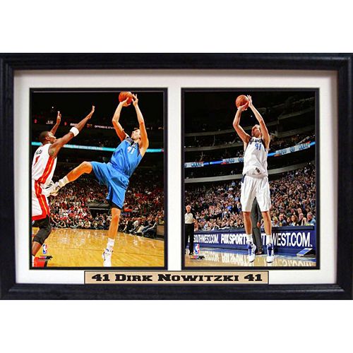Dallas Mavericks Dirk Nowitski Double Custom Frame