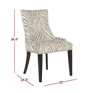 Safavieh Becca Gray Zebra Dining Chair