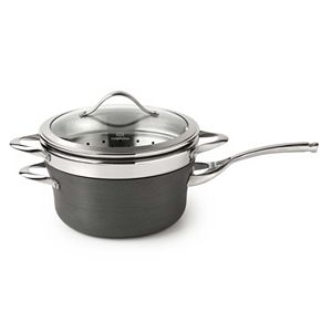 Calphalon Contemporary Nonstick 4.5-qt. Hard-Anodized Covered Saucepan with Steamer Insert