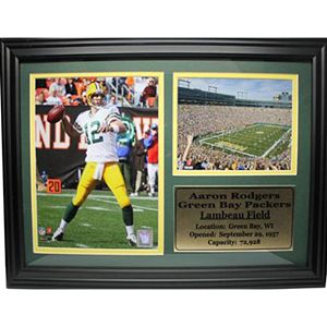 Green Bay Packers Aaron Rodgers Photo Stat Frame