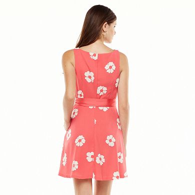 LC Lauren Conrad Floral Fit and Flare Dress - Women's