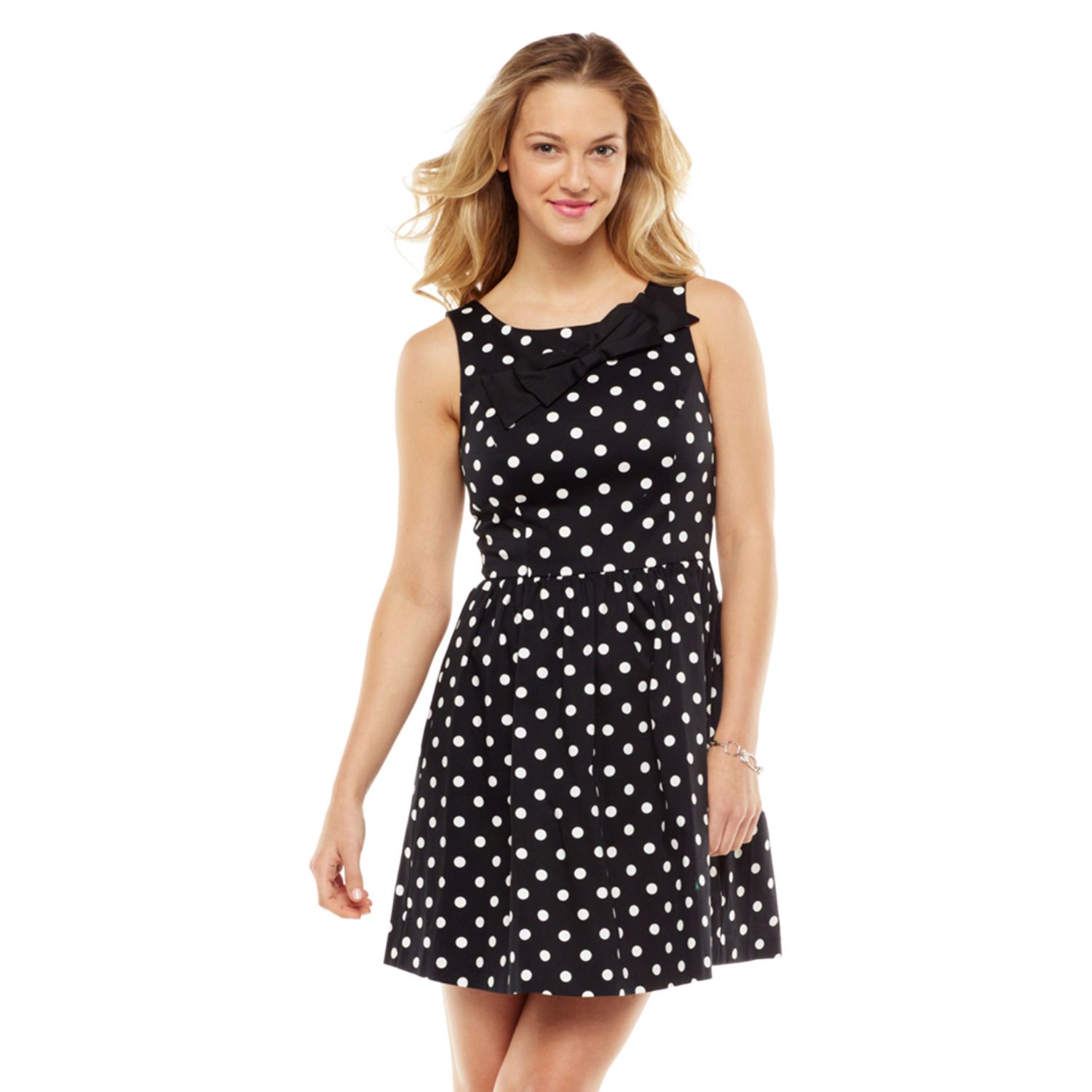 kohls black and white dress