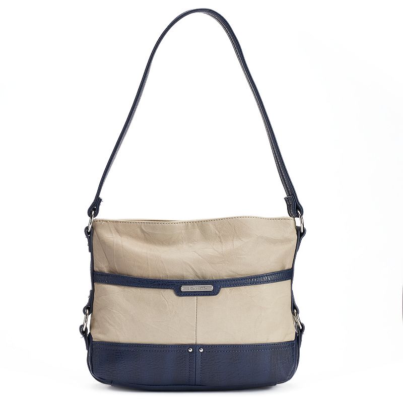 Stone and Co. Lacie Leather Shoulder Bag, Dark Beige