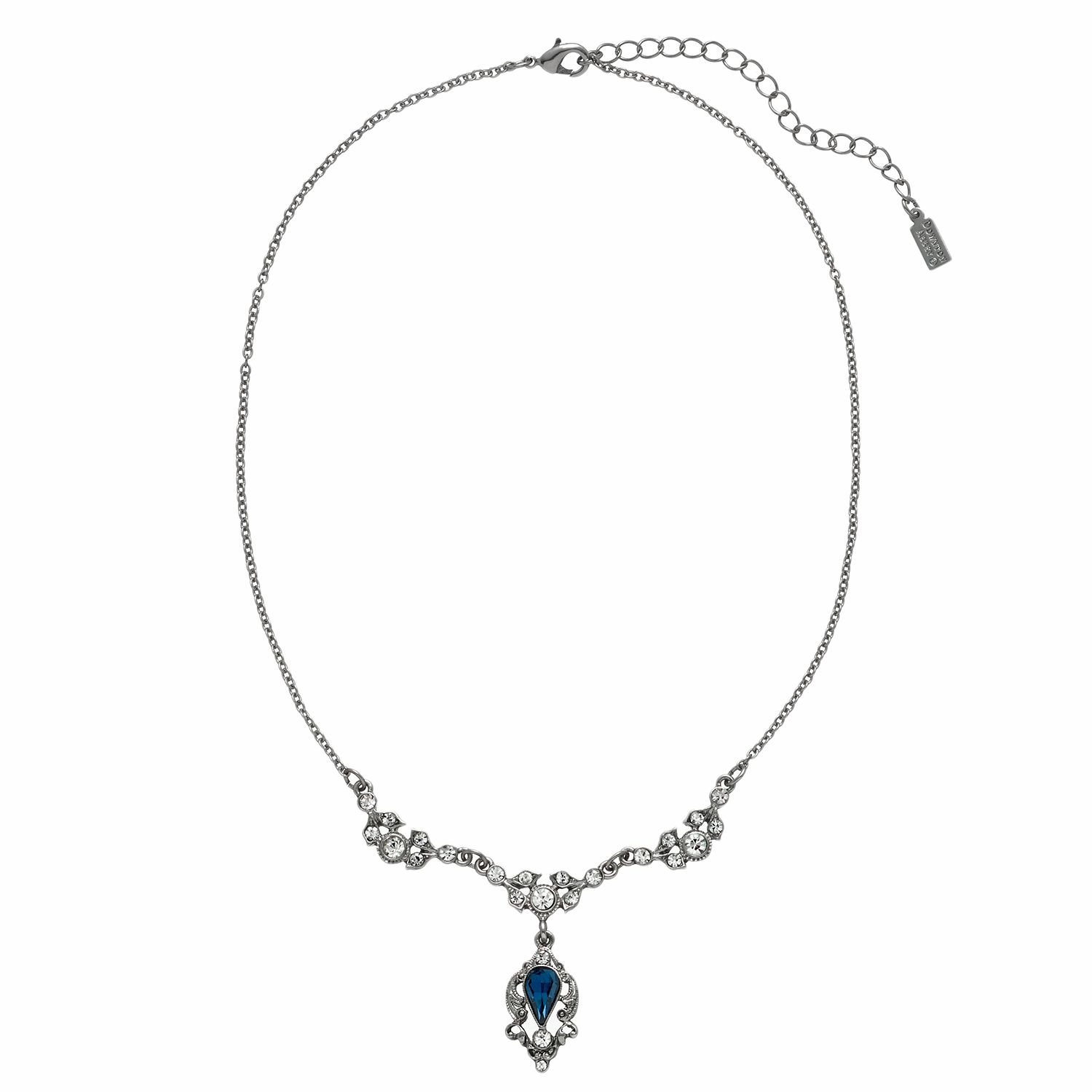 Image for Downton Abbey Silver Tone Simulated Crystal Y Necklace at Kohl's.