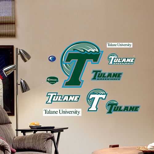Fathead Tulane Green Wave Team Logo Assortment Wall Decals