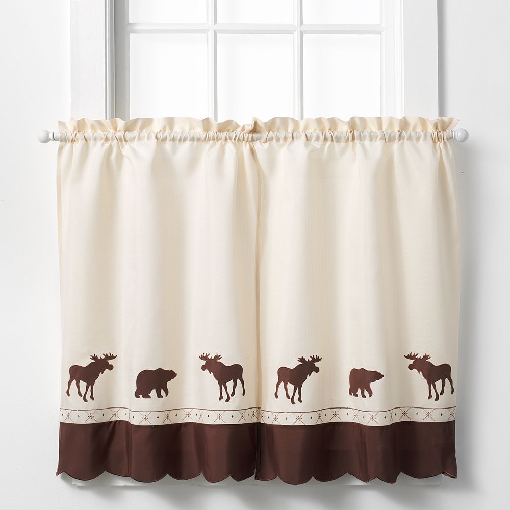 Chf Forest Moose Bear Tailored Kitchen Tier Set 58 X 36