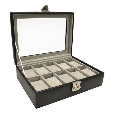 Royce Leather Debonair 10 Slot Watch Box