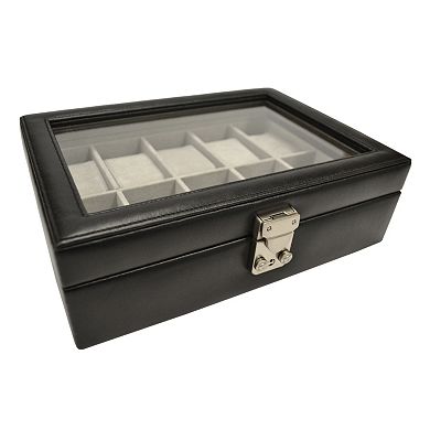 Royce Leather Debonair 10-Slot Watch Box