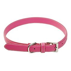 Pink Peony Comfort Suede Collar: dog collars
