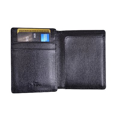 Royce Leather Saffiano Money Clip ID Wallet