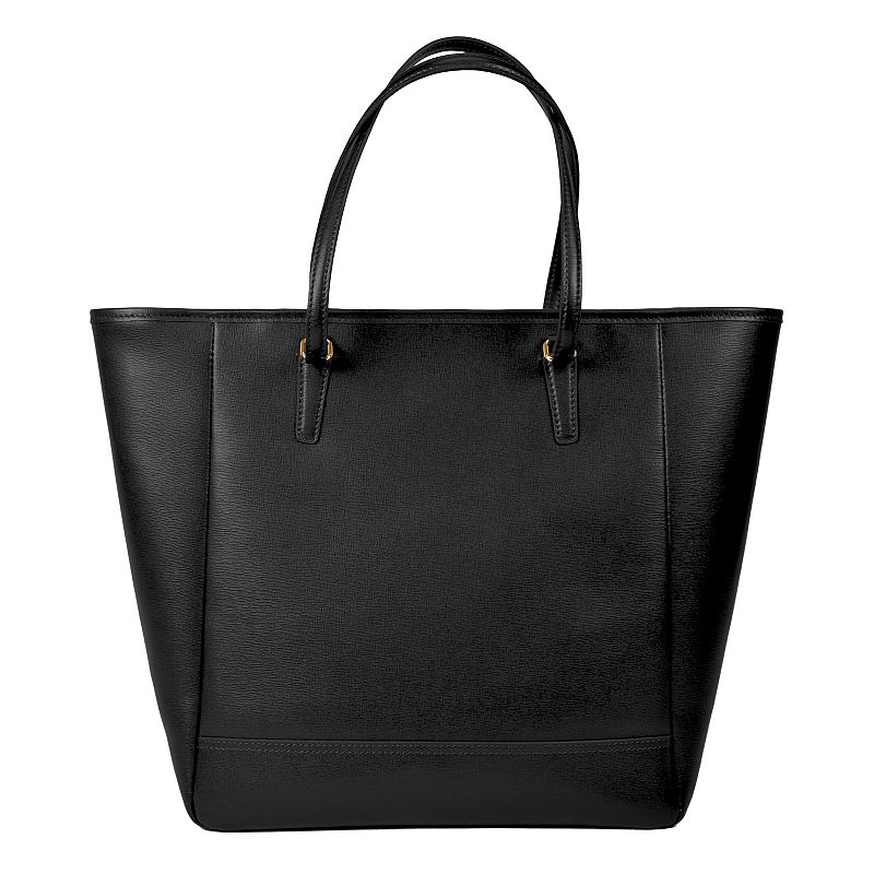 Royce Leather Charlotte Shoulder Bag, Black