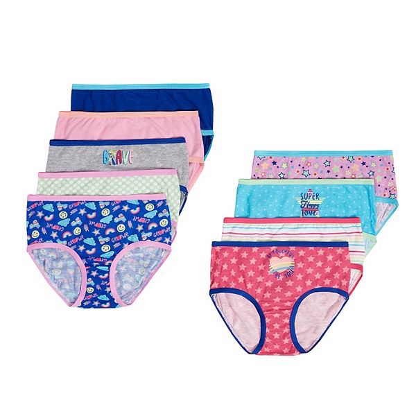 Girls 4 14 SO 9 pk. Patterned Briefs