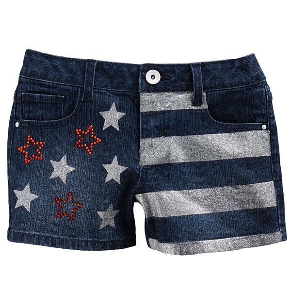 SO® American Flag Denim Shorts - Girls 7-16