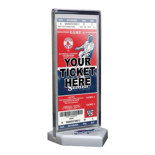 Boston Red Sox 2013 World Series Champions Home Plate Ticket Display Stand