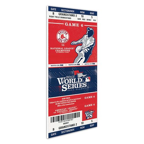 Boston Red Sox 2013 World Series Game 6 Mega Ticket