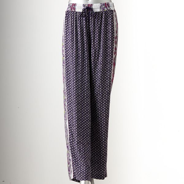 Women's Simply Vera Vera Wang Pajamas: Casual Charm Printed Pajama Pants