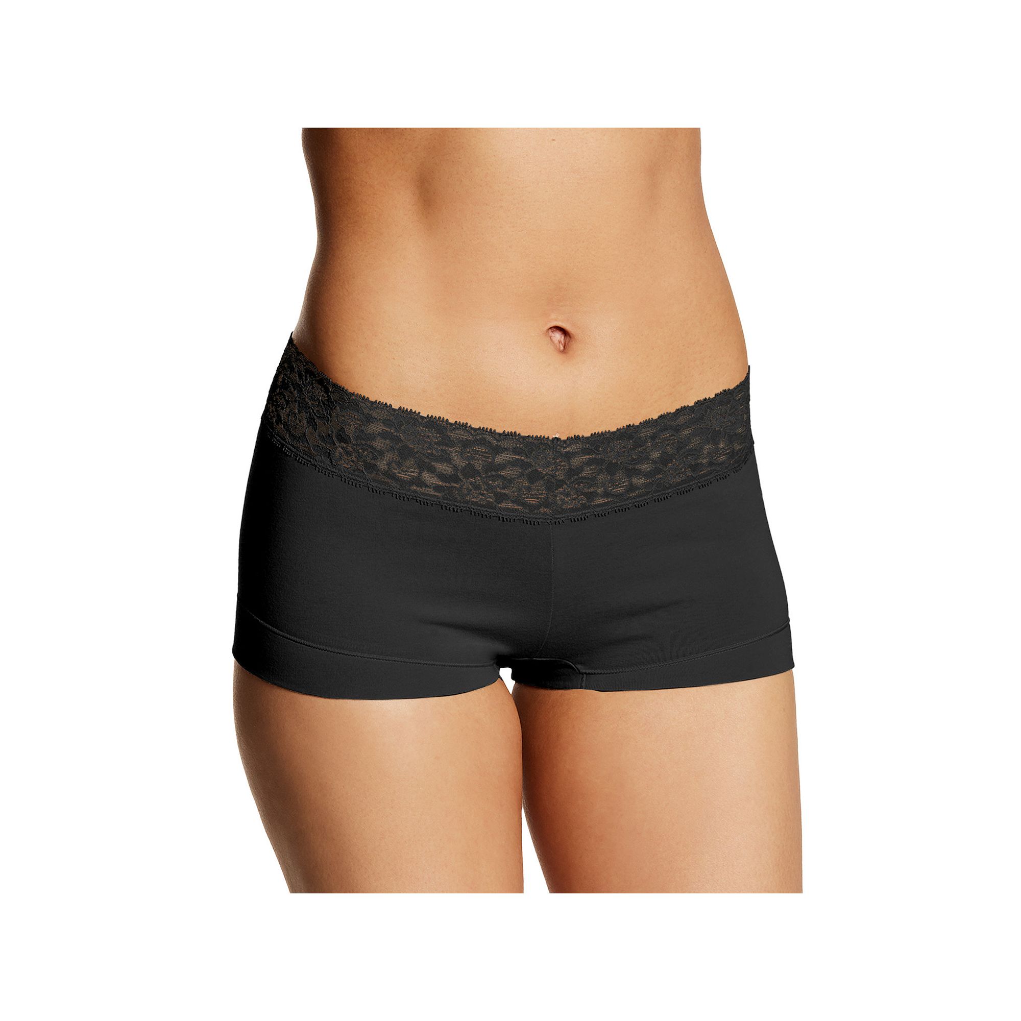 Maidenform® Dream® Cotton Lace-Trim Boyshort Underwear 40859, Womens, Bl