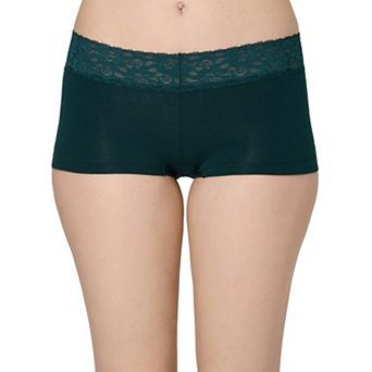 Maidenform® Dream® Cotton Lace-Trim Boyshort Underwear 40859