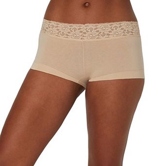 Maidenform® Dream® Cotton Lace-Trim Boyshort Underwear 40859