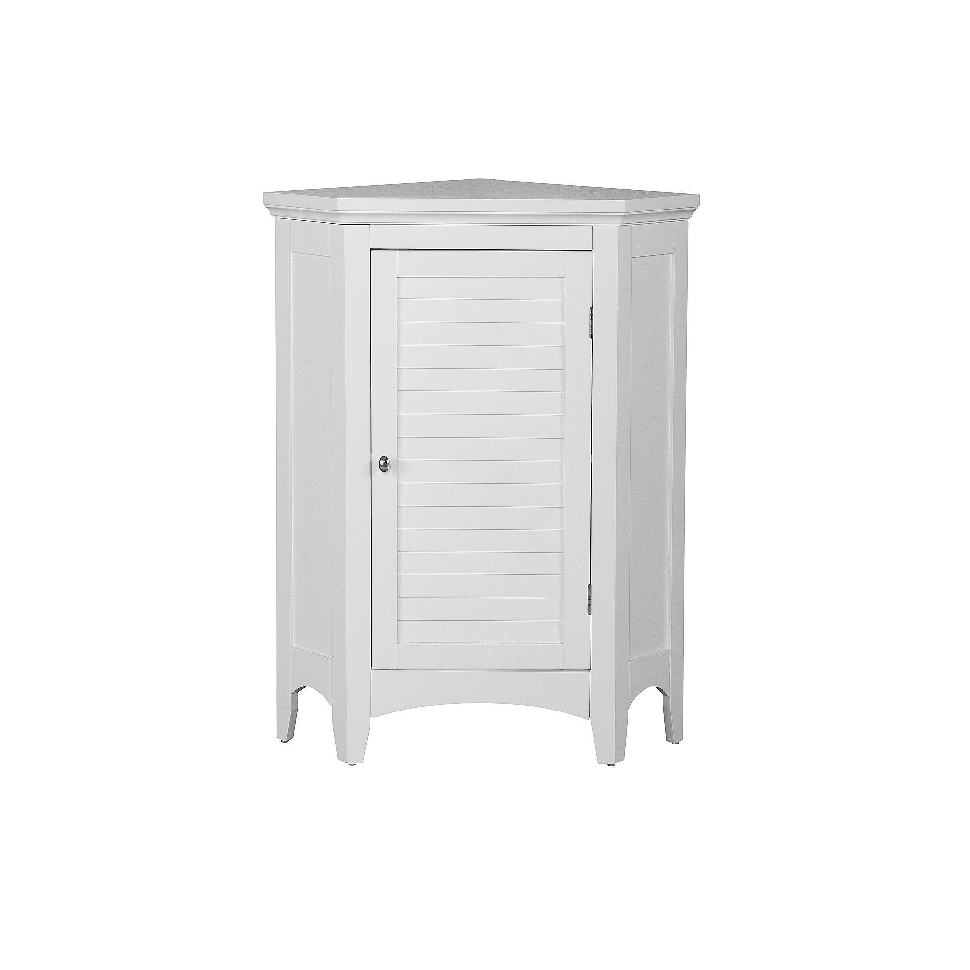 Elegant Home Fashions Saddie Corner Floor Cabinet, White