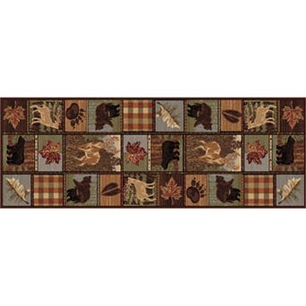 KHL Rugs Nature Lodge Deer Rug Runner - 2'7" x 7'3"