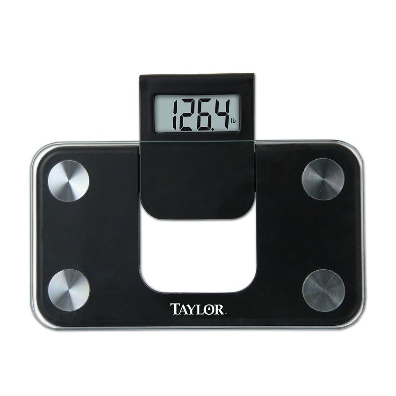 UPC 077784016787 product image for Taylor Glass Digital Mini Bathroom Scale, Black | upcitemdb.com