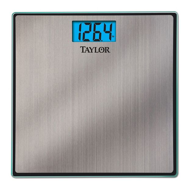 Taylor Digital Bathroom Scale Clear Silver Accents