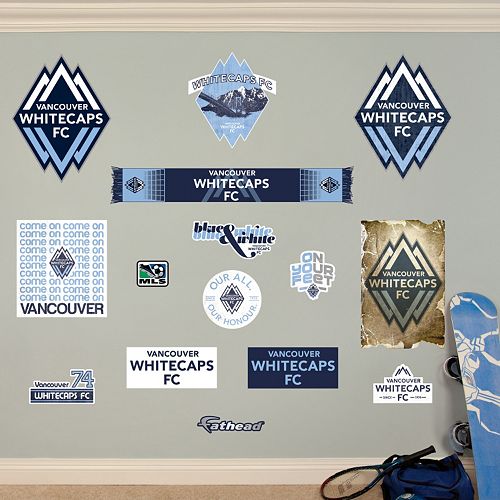 Fathead Vancouver Whitecaps FC 15-Piece Wall Decals