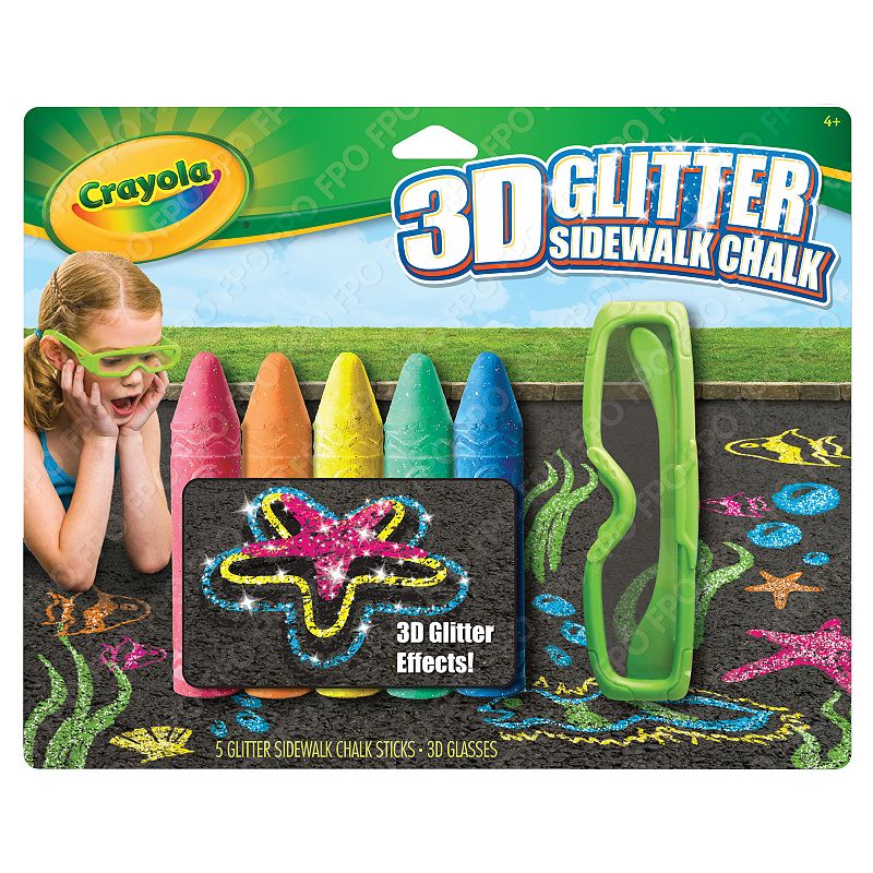 UPC 071662351014 product image for Crayola 3D Glitter Sidewalk Chalk, Multicolor | upcitemdb.com