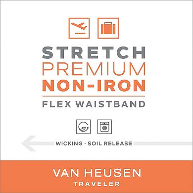 Van Heusen Ultimate Traveler Melange Straight Fit Flat Front Dress Pants