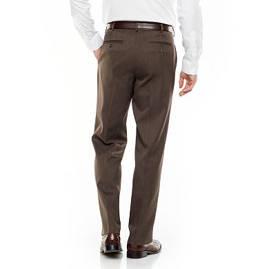 Van Heusen Ultimate Traveler Melange Straight Fit Flat Front Dress Pants