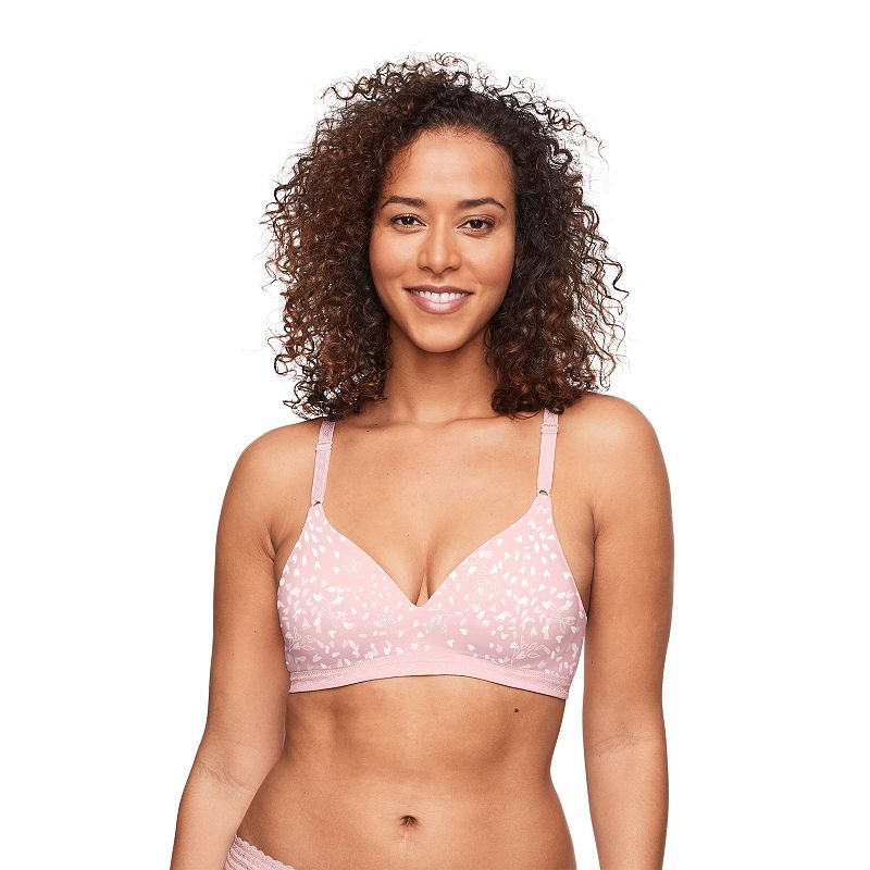 Warners Cloud 9® Super Soft Wireless Lightly Lined Comfort Bra 1269, Women's, Size: 36 B, Blush Petals Print