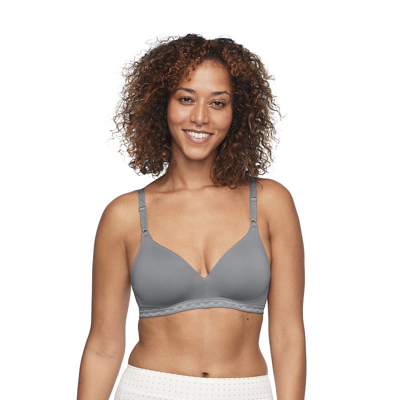Warners Cloud 9® Super Soft Wireless Lightly Lined Comfort Bra 1269, Women's, Size: 36 B, Graphic Gray