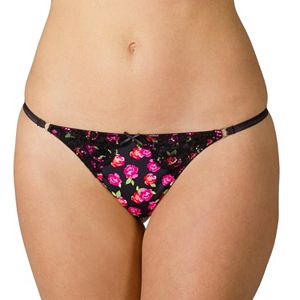 Juniors' Candie's® Microfiber Lace-Trim G-String Thong