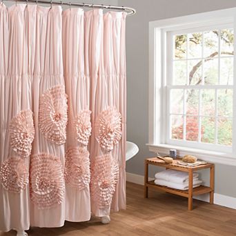 Lush Decor Serena Fabric Shower Curtain