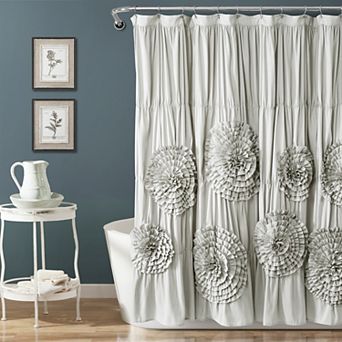Lush Decor Serena Fabric Shower Curtain