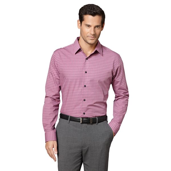 Van Heusen Grid Woven Casual Button-Down Shirt - Men