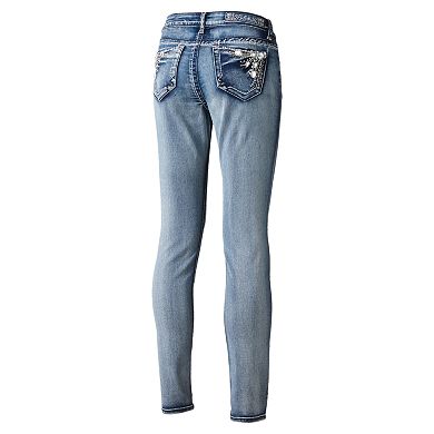 Hydraulic Rhinestone Skinny Jeans - Juniors