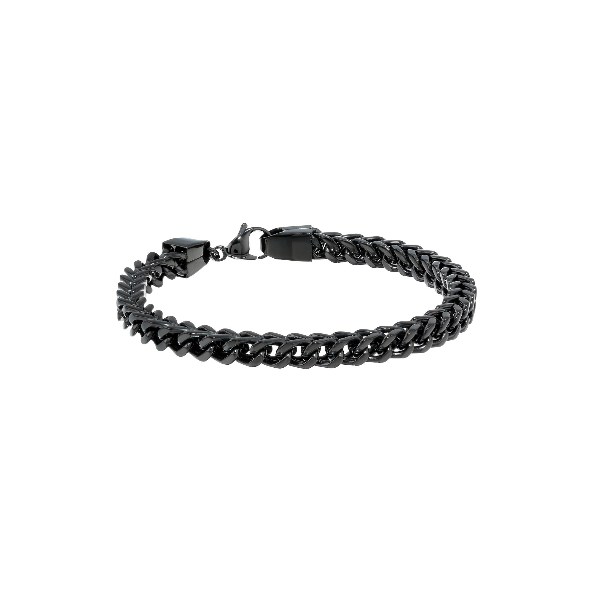 LYNX Ion-Plated Stainless Steel Foxtail Chain Bracelet, Mens, Size: 9, 
