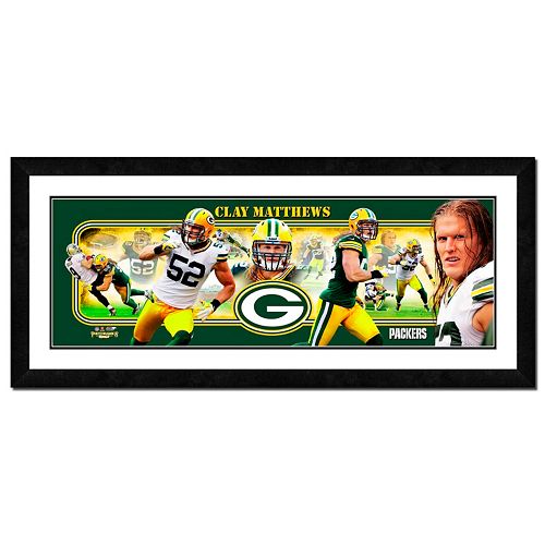 Green Bay Packers Clay Matthews Framed Player Photoramic