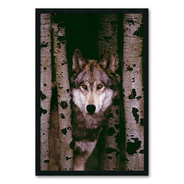 "Gray Wolf" Framed Wall Art