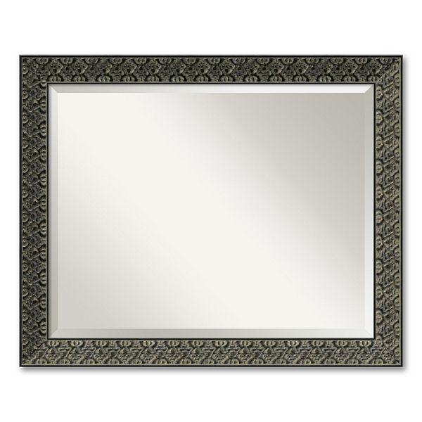 Amanti Art Intaglio Beveled Wall Mirror Large Black, What To Do With A Large Unframed Mirror