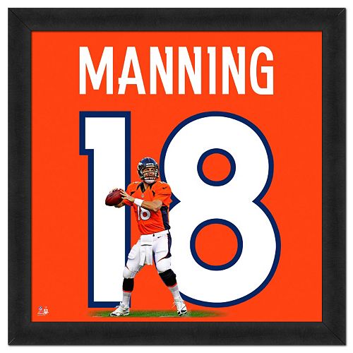 Denver Broncos Peyton Manning Framed Jersey Photo