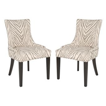 Safavieh Lester Zebra 2 pc Dining Chair Set