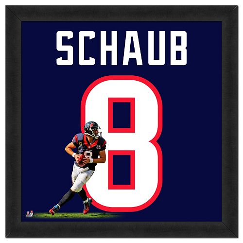 Houston Texans Matt Schaub Framed Jersey Photo