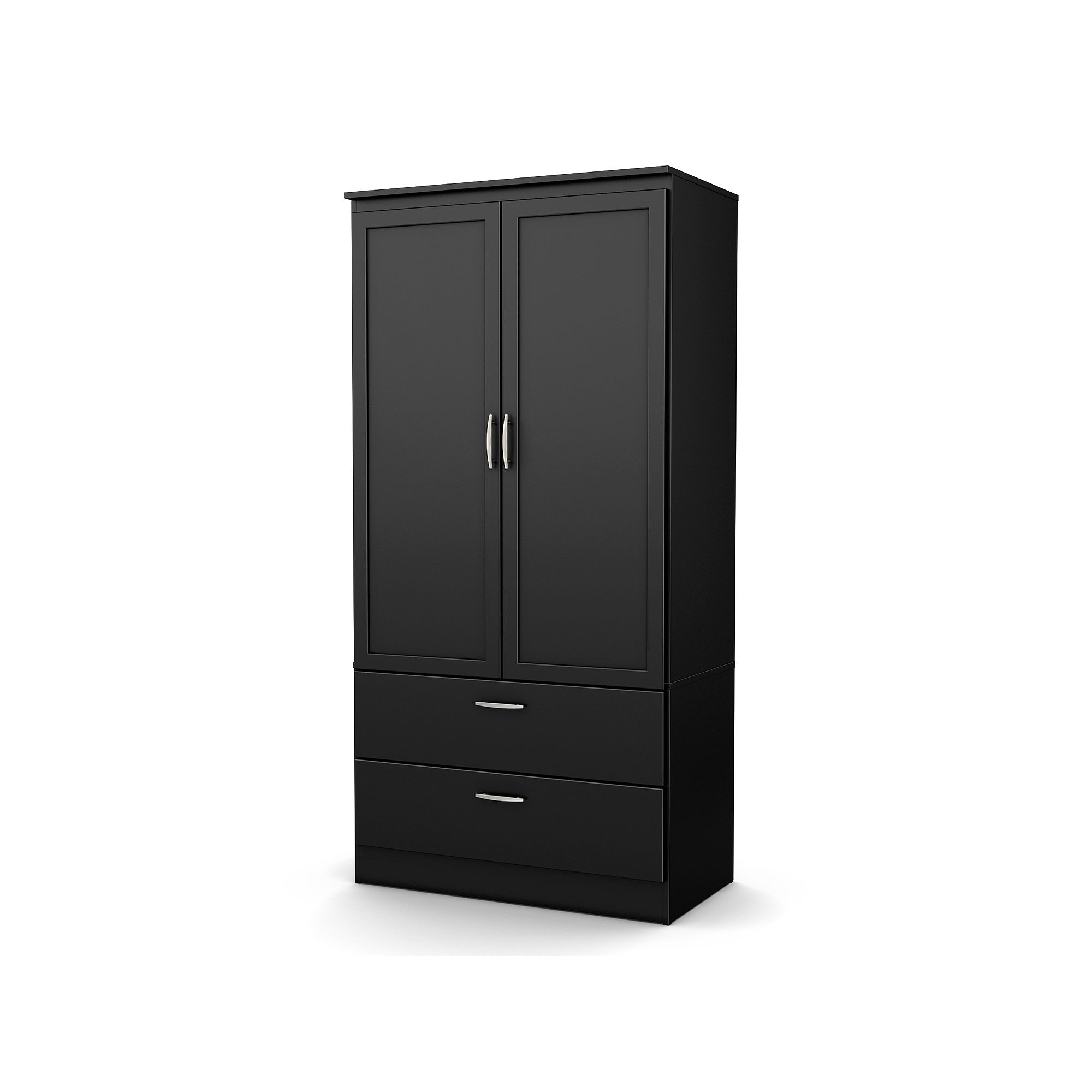 South Shore Acapella Wardrobe Cabinet, Pure Black