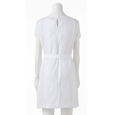 Apt. 9® Lace Panel Shirtdress - Women's